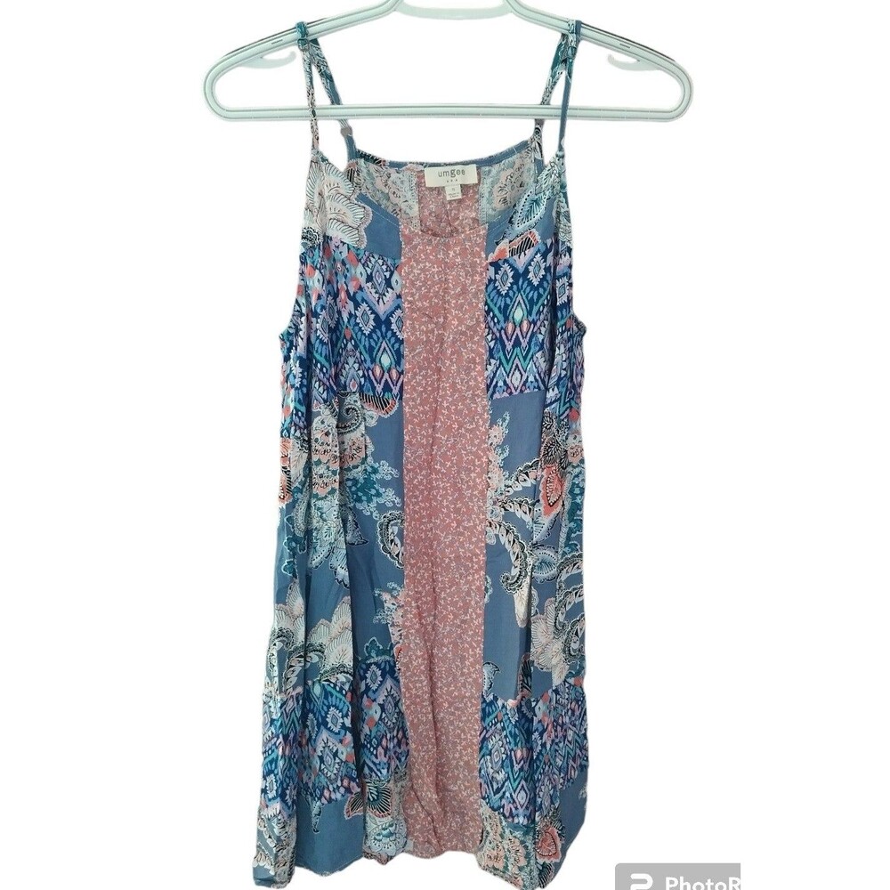 Umgee USA Strappy Boho Floral Summer Dress Women's Size Small